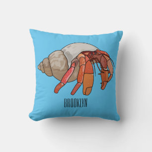 Coussin Illustration de crabe ermite