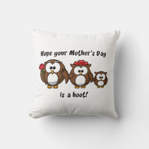 Coussin Illustration de dessin animé de la famille Hoot de