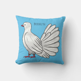 Coussin Illustration de dessin d'oiseau pigeon sauvage