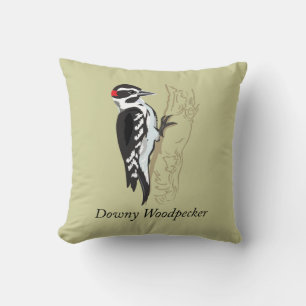 Coussin Illustration de Downy Woodpecker
