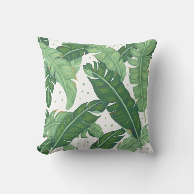 Coussin Illustration de Feuilles de banane avec l'oreiller (Recto)