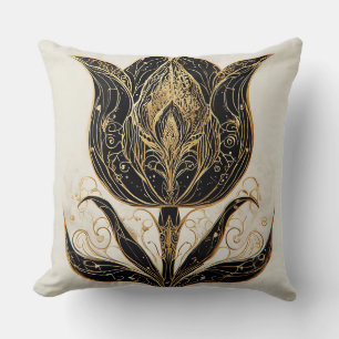 Coussin Illustration de fleur de tulipe avec des détails c