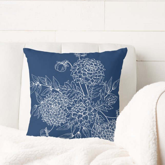 Coussin Illustration de fleur délicate (Créateur téléchargé)