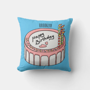 Coussin Illustration de gâteau d'anniversaire