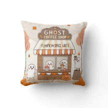 Illustration de Halloween Kawaii Ghost Barista