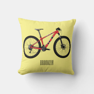 Coussin Illustration de la bande dessinée de vélo