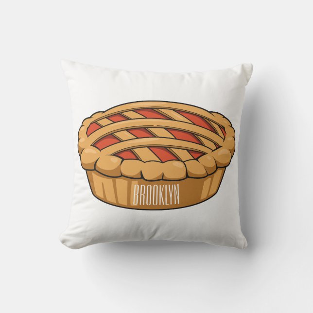 Coussin Illustration de la caricature à tarte (Recto)