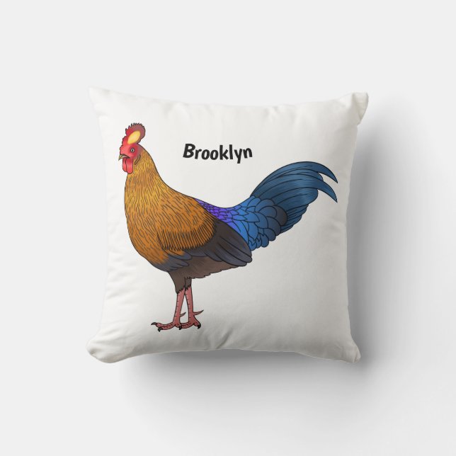 Coussin Illustration de la caricature d'oiseaux de jungle  (Recto)