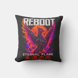 Coussin Illustration de la Flamme Éternelle – Phénix de Fe