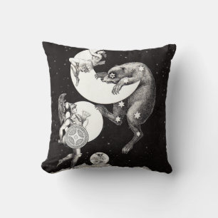 Coussin Illustration de la nuit du dieu de l'univers du ci