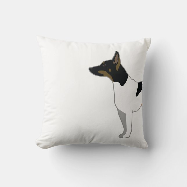 Coussin Illustration de la silhouette de la race de base R (Recto)