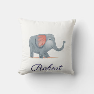 Coussin Illustration de l'éléphant mignon Personnalisé vot