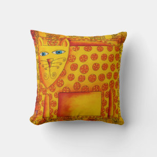Coussin Illustration de léopard à l'aquarelle à motifs