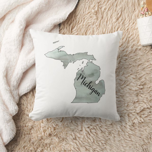 Coussin Illustration de l'État du Michigan (Couverture)