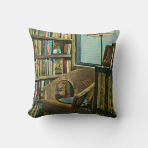 Coussin Illustration de livre vintage
