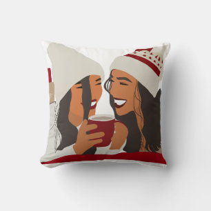 Coussin Illustration de Noël pour les conversations cosy