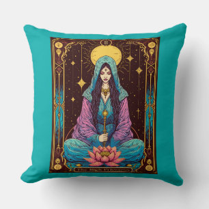 Coussin Illustration de Tarot, la Grande Prêtresse