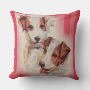 Coussin Illustration de terriers Jack Russell MIGNONS