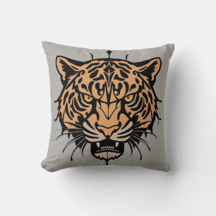 Coussin Illustration de tête de tigre