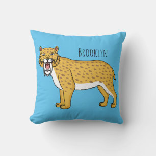 Coussin Illustration de tigre à dents de sabre
