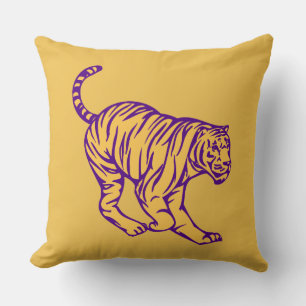 Coussin Illustration de tigre de chat sauvage de bandes vi
