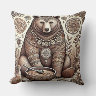 Coussin Illustration décorative de l'ours
