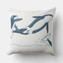 Coussin Illustration des épaulards (orque d'Orcinus)