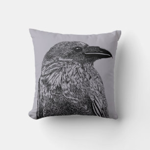 Coussin Illustration du corbeau