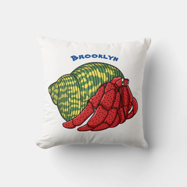 Coussin Illustration du crabe mignon (Recto)