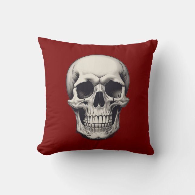 Coussin Illustration du crâne (Recto)