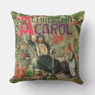 Coussin Illustration du Fantôme de Noël Présent Scrooge