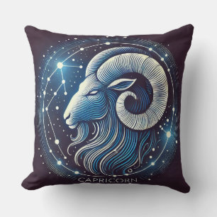Coussin Illustration du signe du zodiaque Capricorne