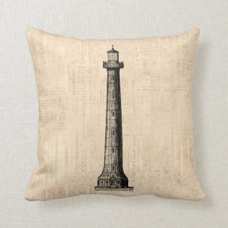 Coussin Illustration du thème nautique du phare
