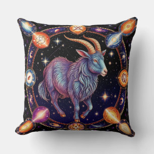 Coussin Illustration du zodiaque Capricorne