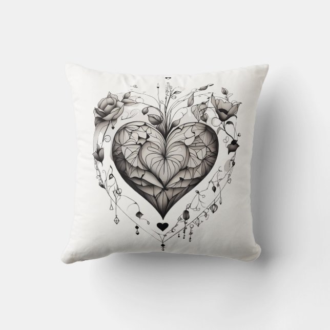 Coussin Illustration d'un coeur (Verso)