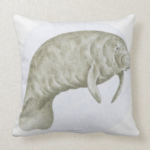 Coussin Illustration d'un lamantin (espèces de Trichechus)