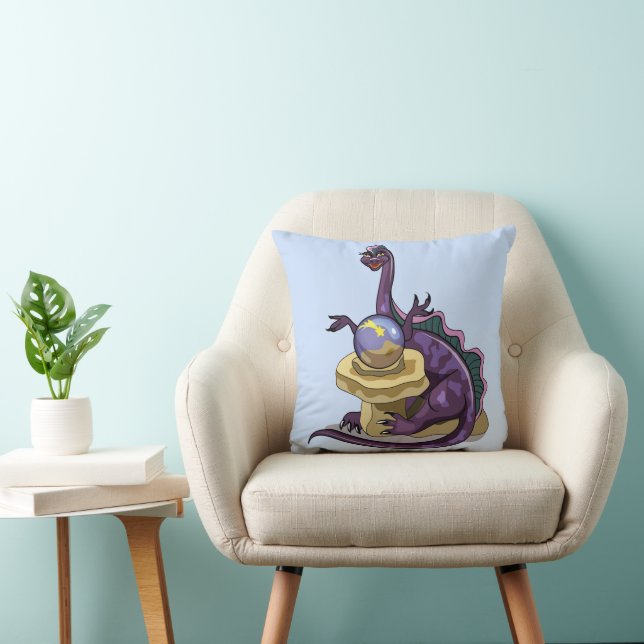 Coussin Illustration D'Un Vendeur Fortune Plateosaurus. (Chaise)