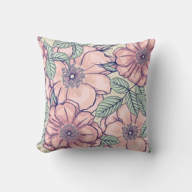 Coussin Illustration florale (Recto)