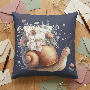 Coussin Illustration florale pastel de courriel mignon esc