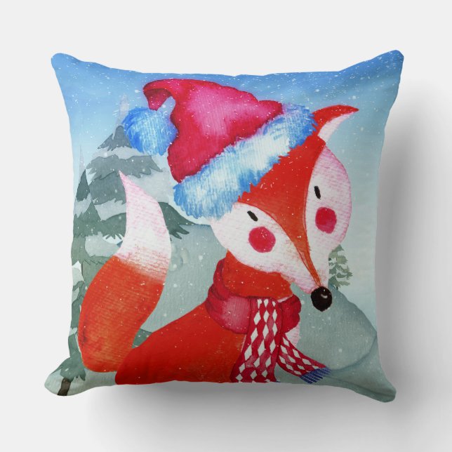 Coussin Illustration Fox Forest Woodland Friends (Recto)