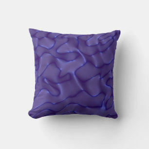 Coussin Illustration graphique - couleur bleu motif liquid