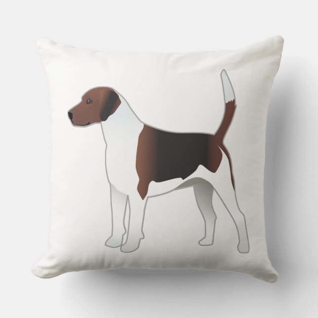 Coussin Illustration Harrier Basic Breed Hound Dog (Recto)