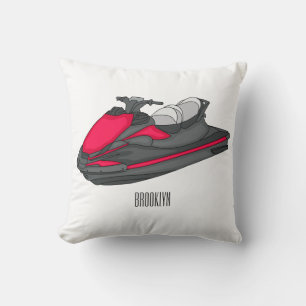 Coussin Illustration Jet ski