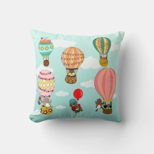 Coussin Illustration mignonne d'oiseaux lunaires pour les  (Recto)
