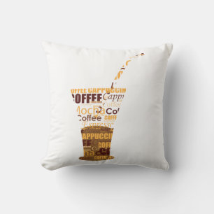 Coussin Illustration moderne du café