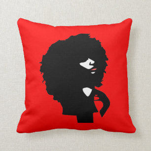 Coussin Illustration naturelle chic de cheveux d'Afro