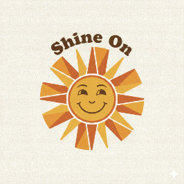 Coussin Illustration Throw Pillow –“Shine On” Motivational