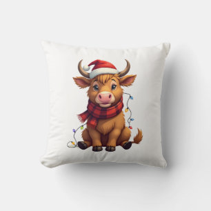 Coussin Illustration vectorielle de vache des Highlands de