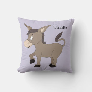 Coussin Illustrations d'animaux nom personnalisé enfants j