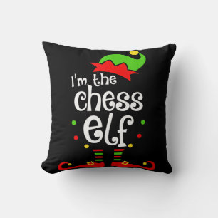 Coussin im chess elf xmas famille ami cadeau de noël
